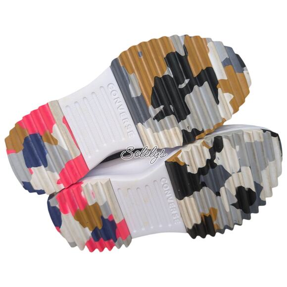 Converse Run Star Hike High Knit Mashup Blue Pink Platform Sneaker Womens 7.5 - Picture 7 of 10